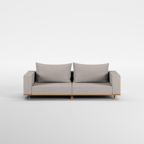 Sofá 2 plazas con base de madera