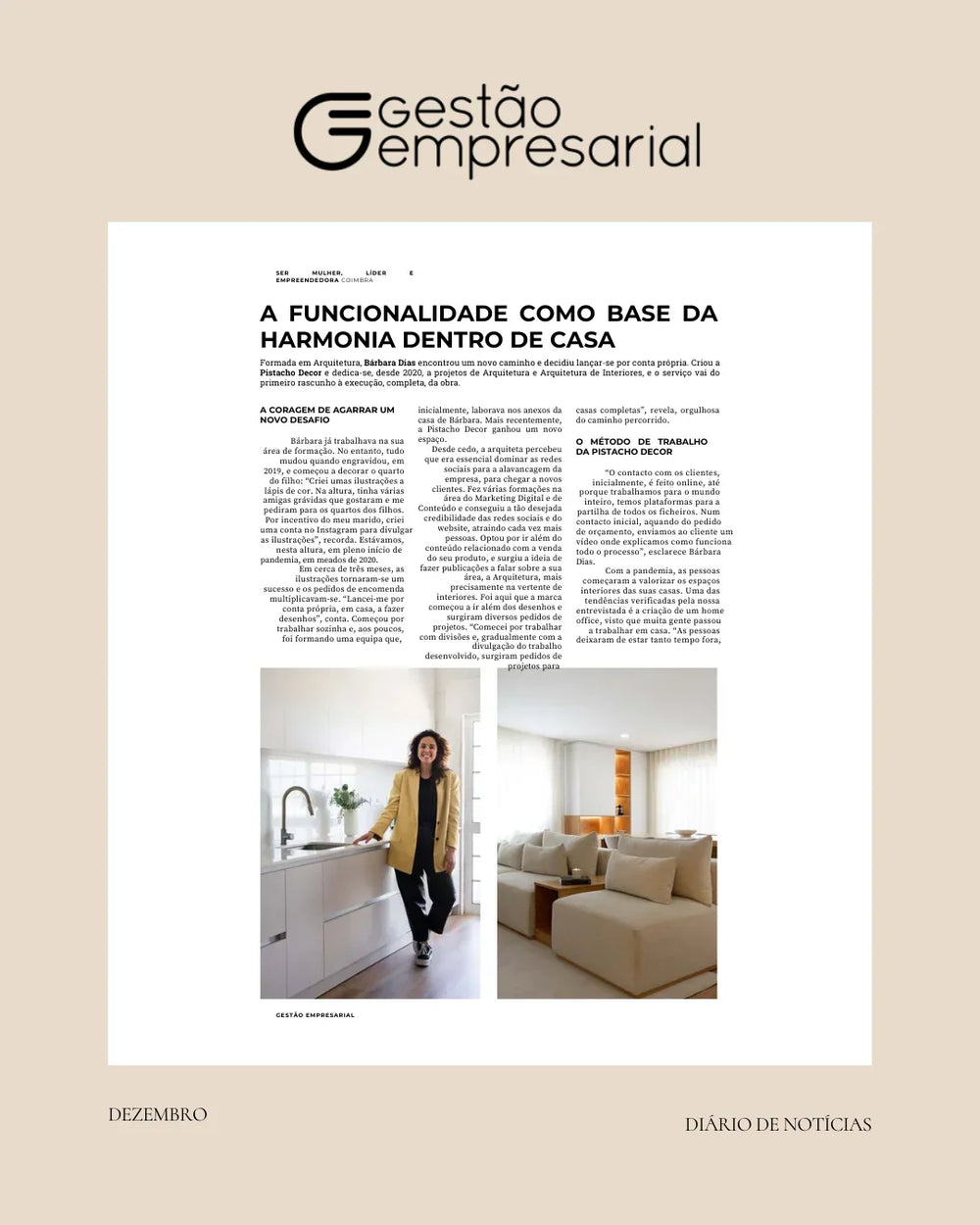 Entrevista à revista Gestão empresarial na edição de Dezembro