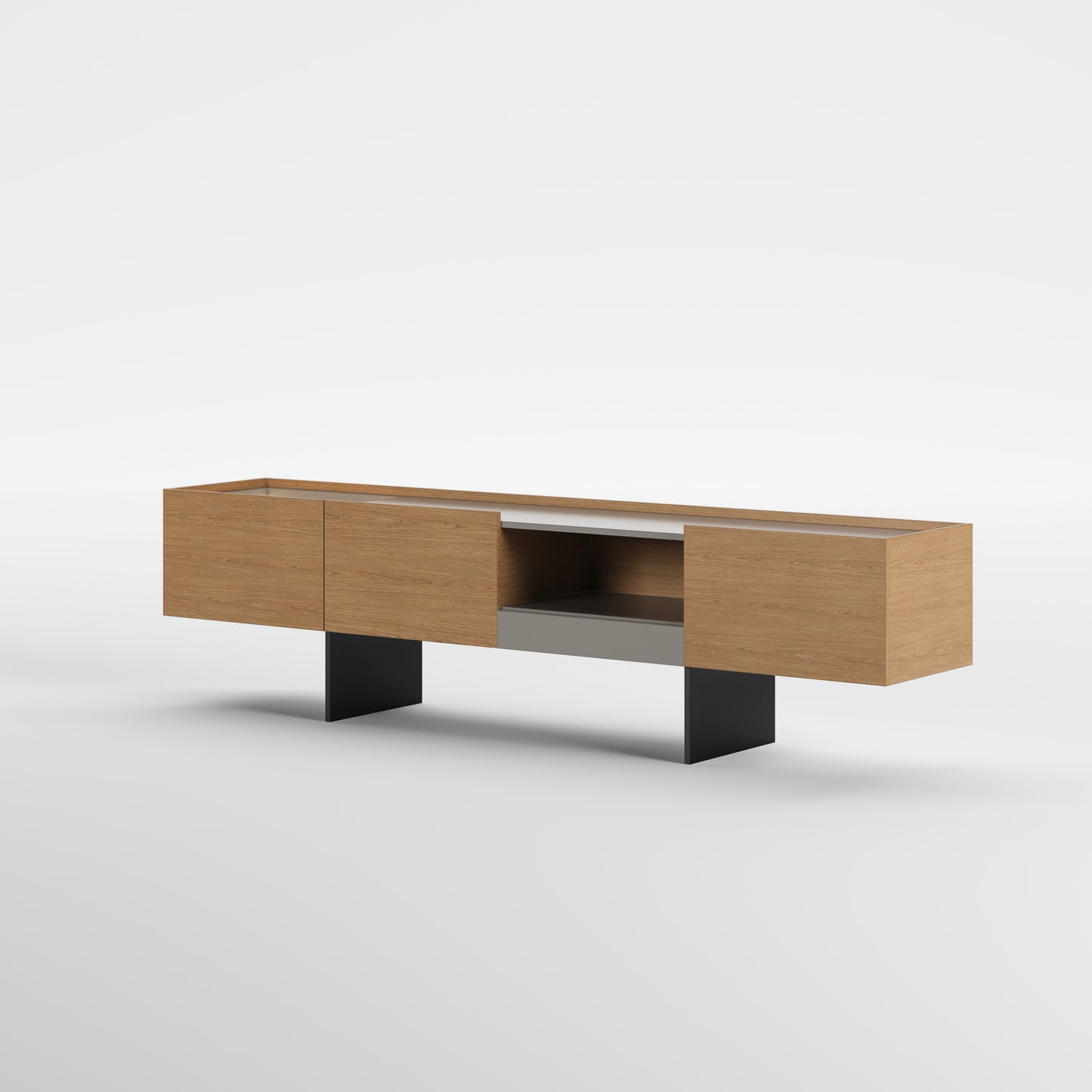 PILLAR (Lacado Taupe · Madeira Carvalho · Preto Mate)