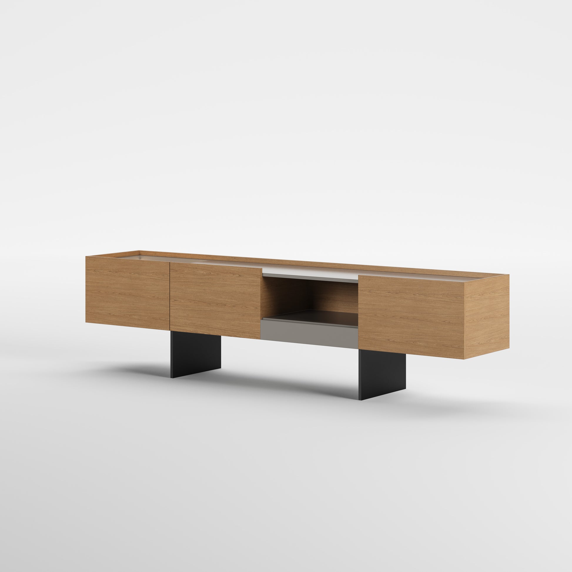 PILLAR (Lacado Taupe · Madeira Carvalho · Preto Mate)