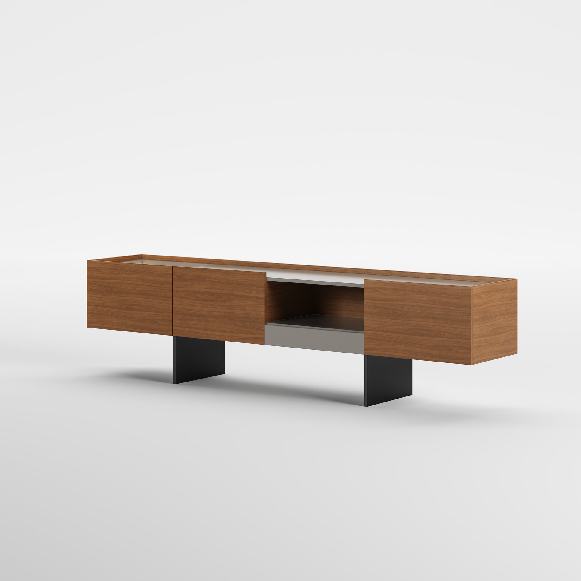 PILLAR (Lacado Taupe · Madeira Nogueira · Preto Mate)