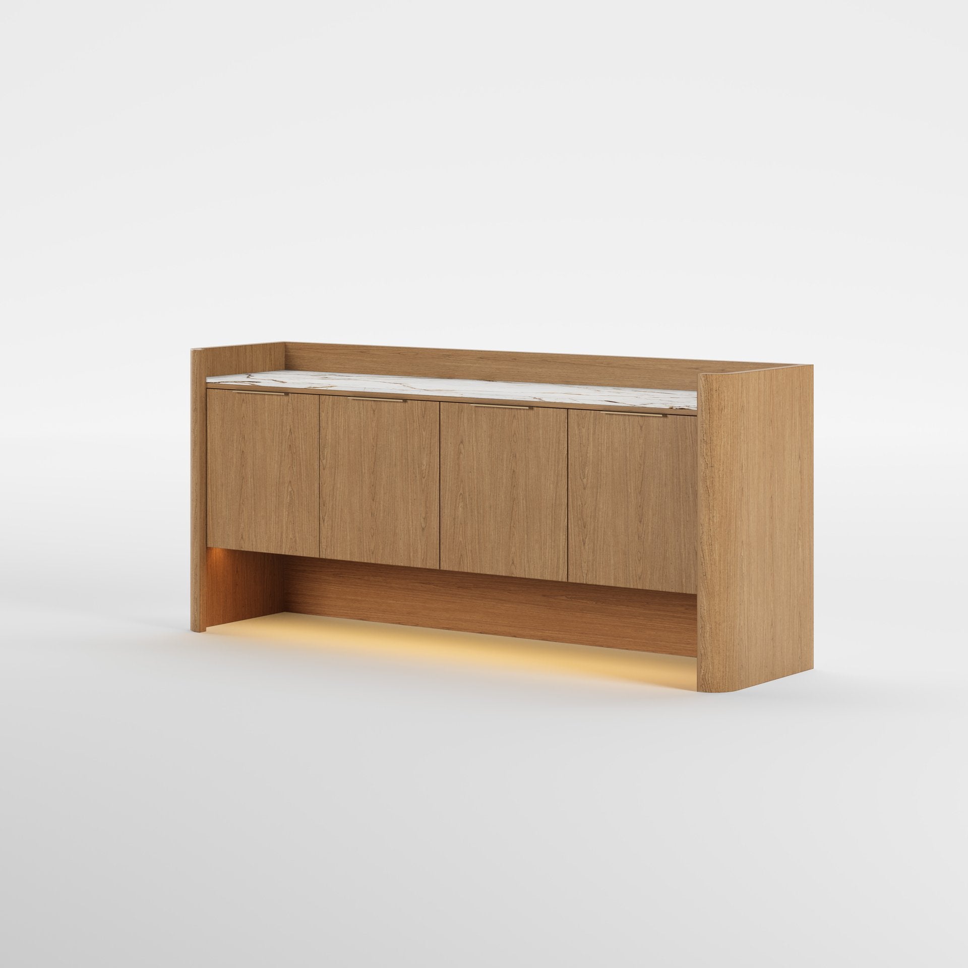 TONE (Madeira Carvalho · Dourado Escovado Mate)