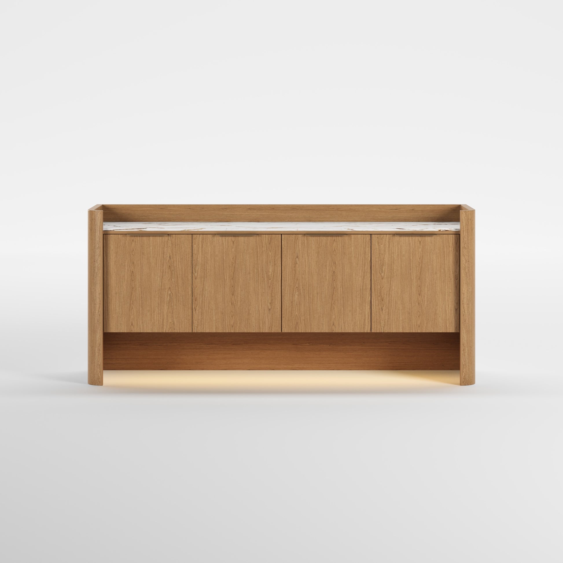 TONE WOOD (Madeira Carvalho · Dourado Escovado Mate · Tampo Pedra)