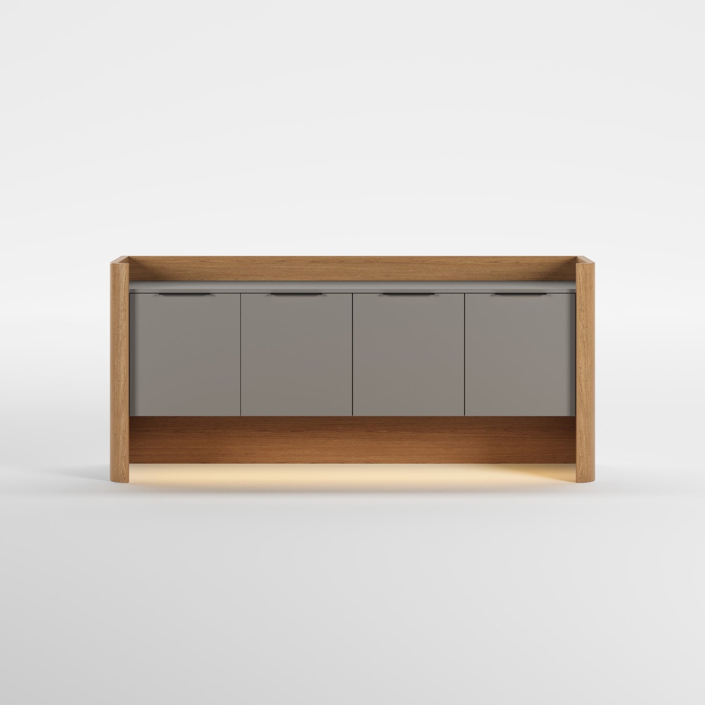 TONE (Lacado Taupe · Madeira Carvalho · Preto Mate)