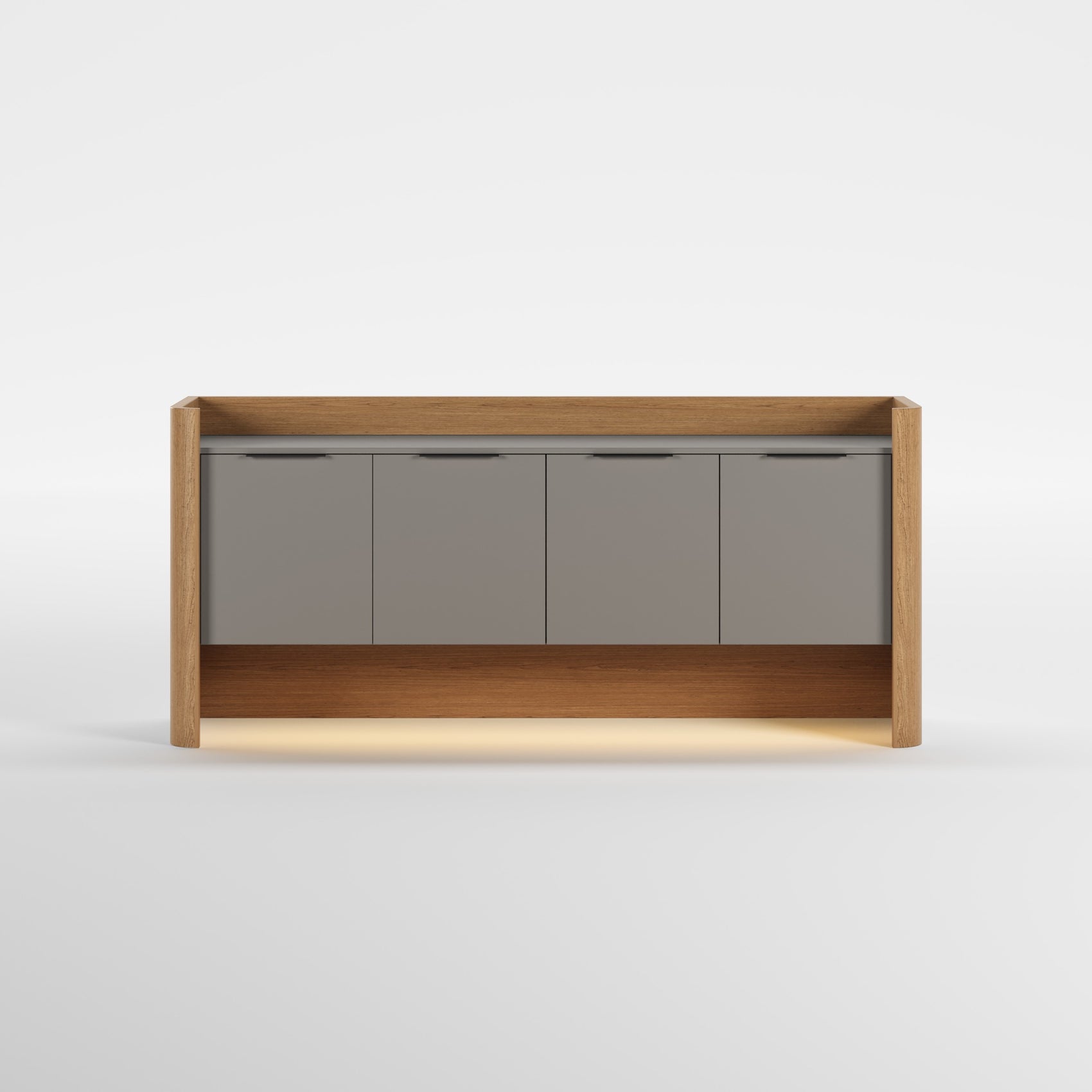 TONE (Lacado Taupe · Madeira Carvalho · Preto Mate)