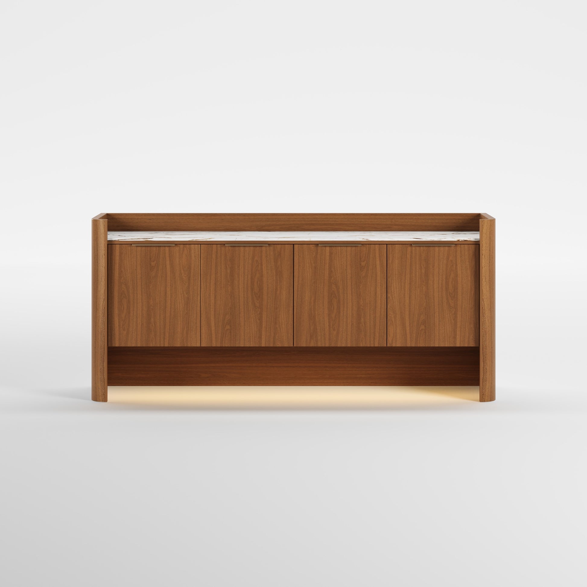 TONE WOOD (Madeira Nogueira · Dourado Escovado Mate · Tampo Pedra)