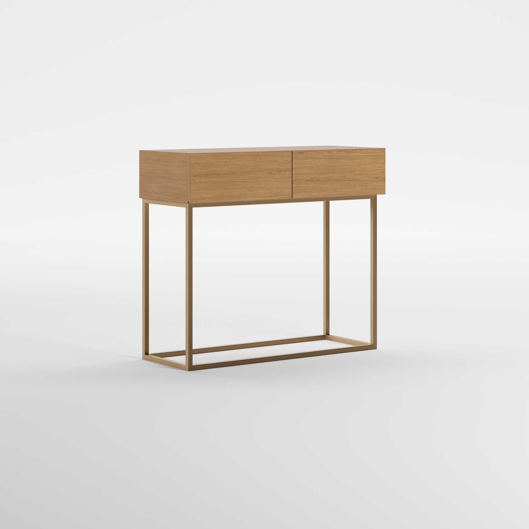 HALL WOOD (Madeira Carvalho · Dourado Escovado Mate)