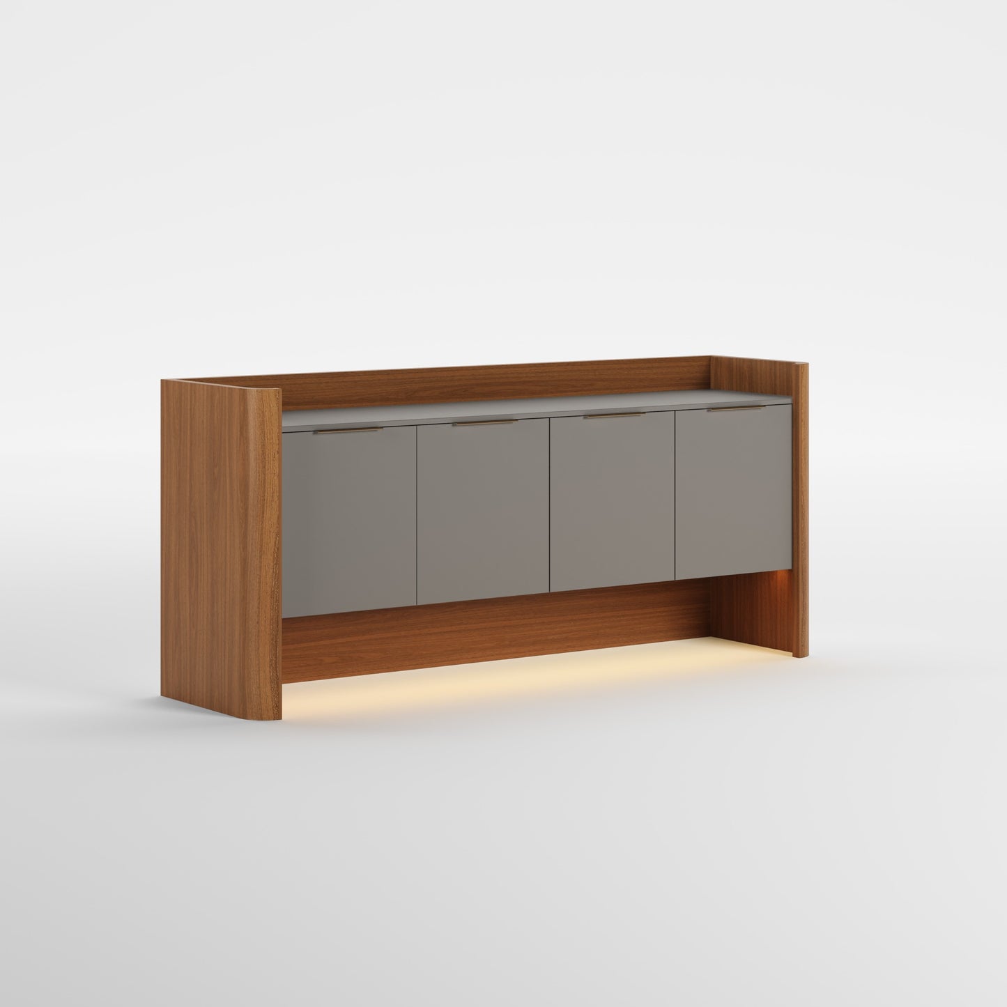 TONE (Lacado Taupe · Madeira Nogueira · Dourado Escovado Mate)