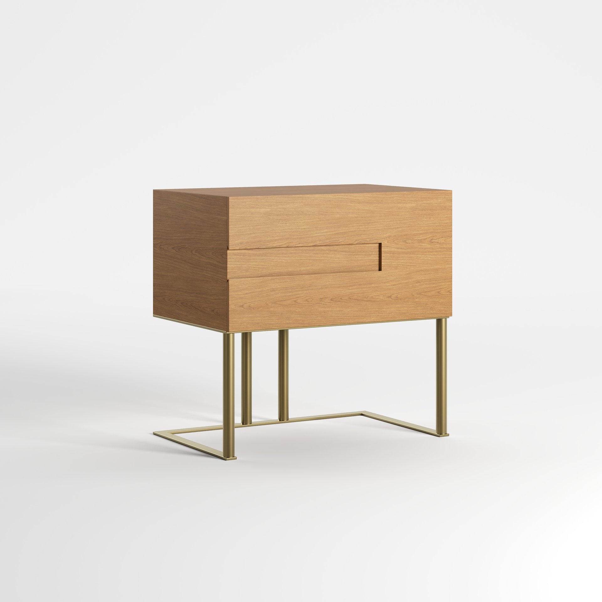 VOID WOOD (Madeira Carvalho · Dourado Escovado Mate)