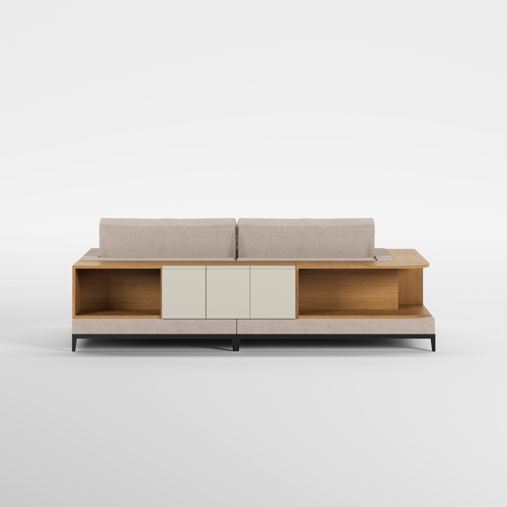 NOOK (Madeira Carvalho · Preto Mate · Quartzo)