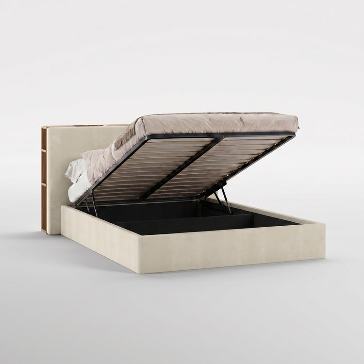 FRAME SOMMIER (Madeira Carvalho · Velvet Off White)