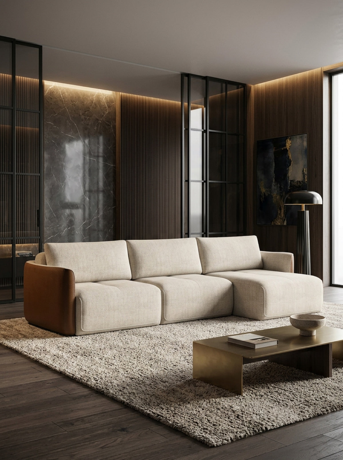 HUG with chaise longue in a room