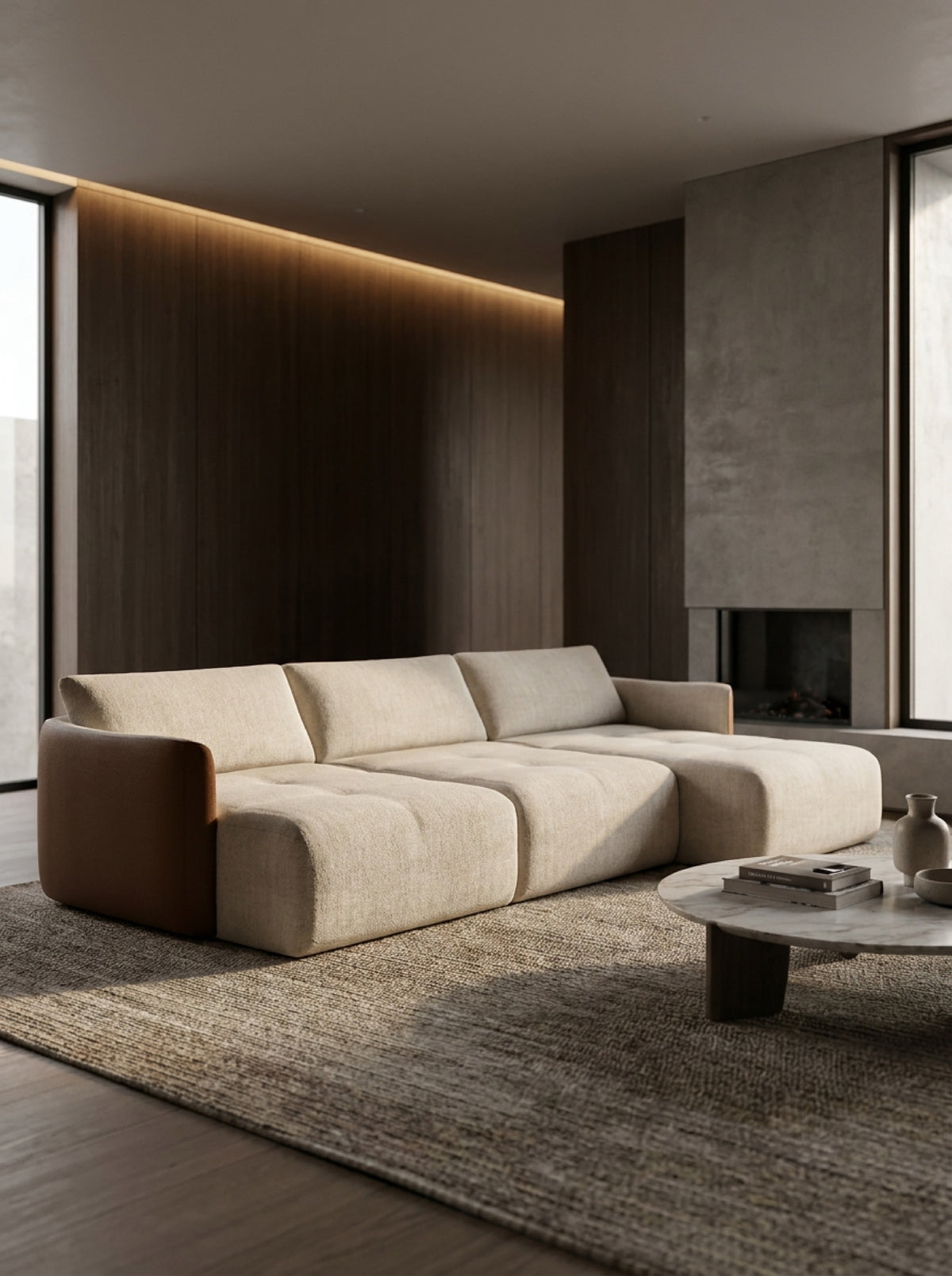 HUG with chaise longue in a room