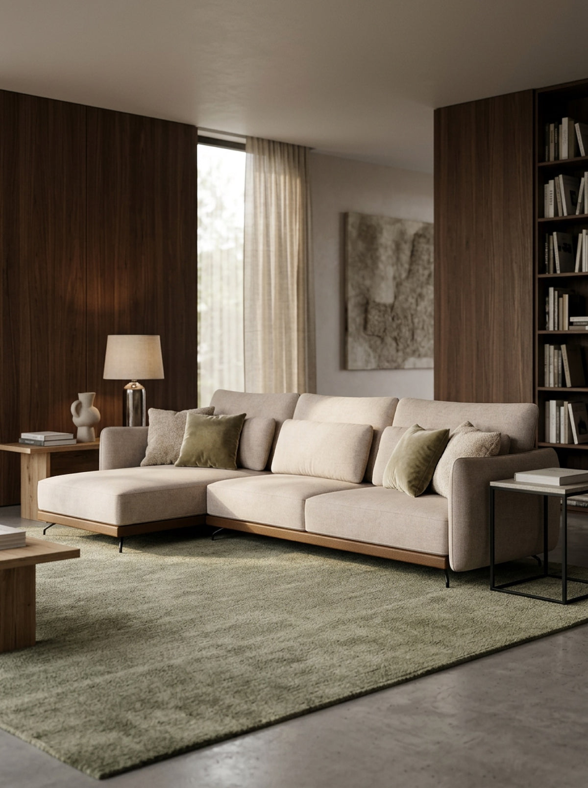 SLIM com chaise e braços numa sala