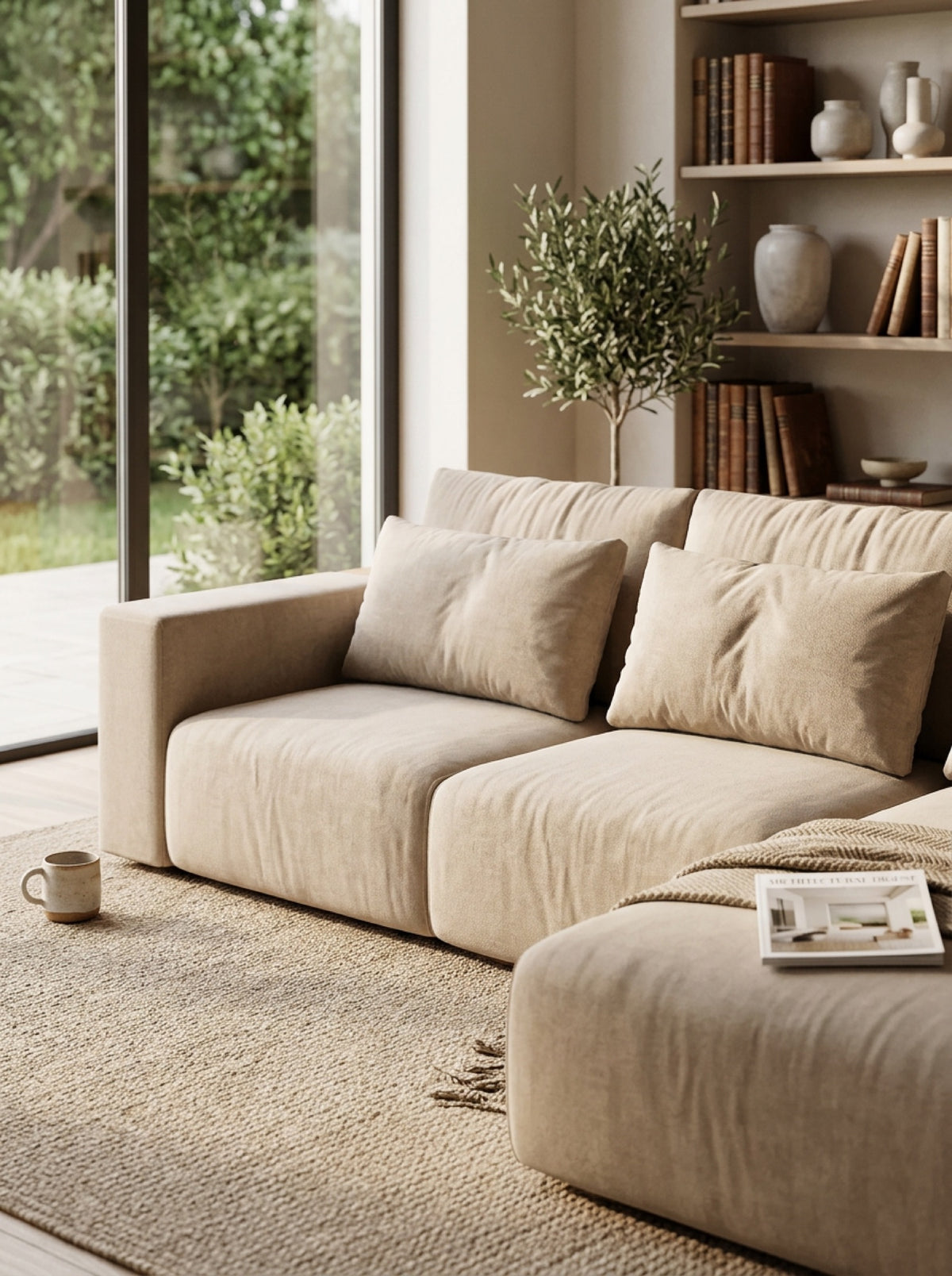 MADDOX com chaise numa sala