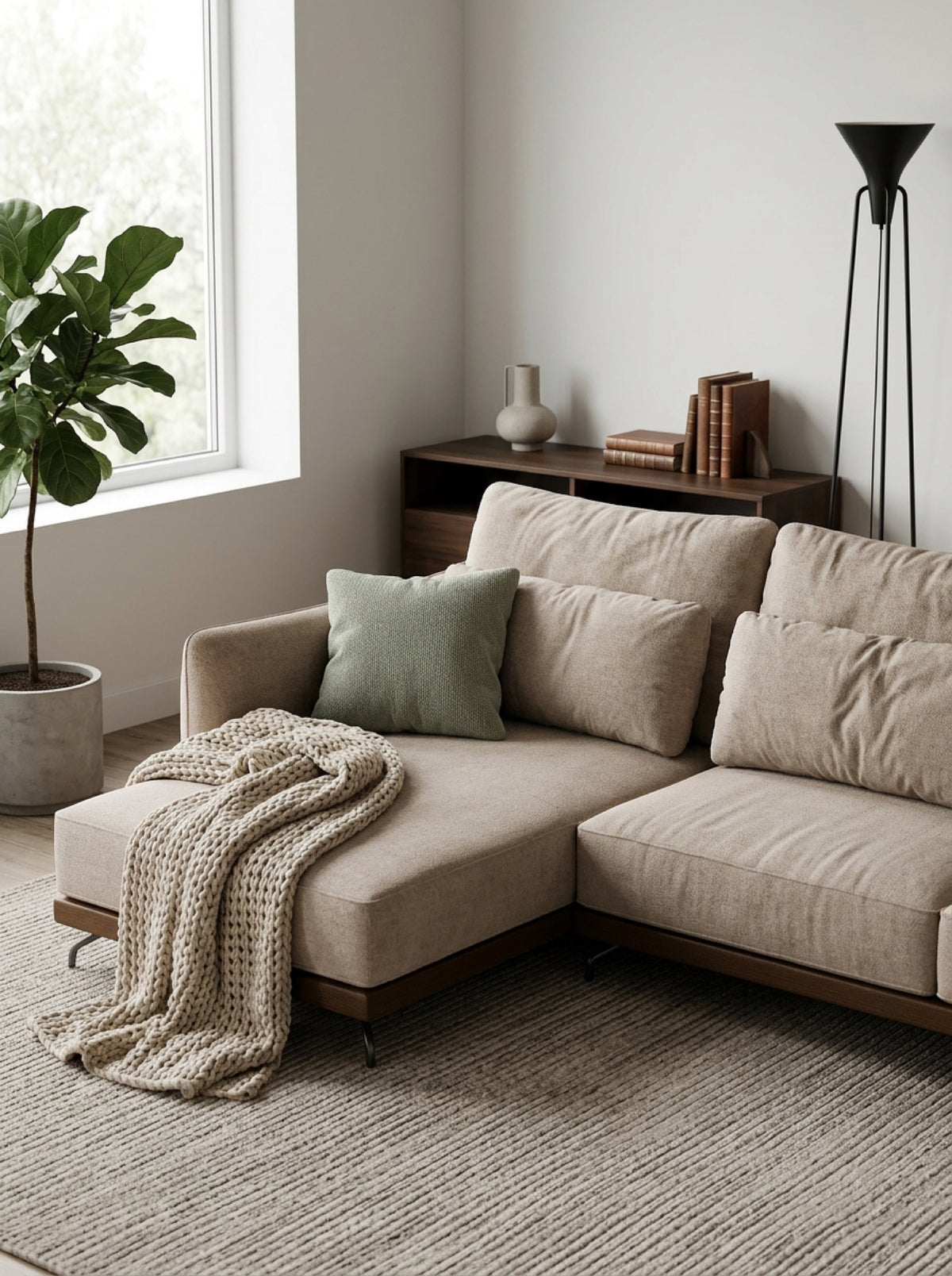 SLIM com chaise e braços numa sala