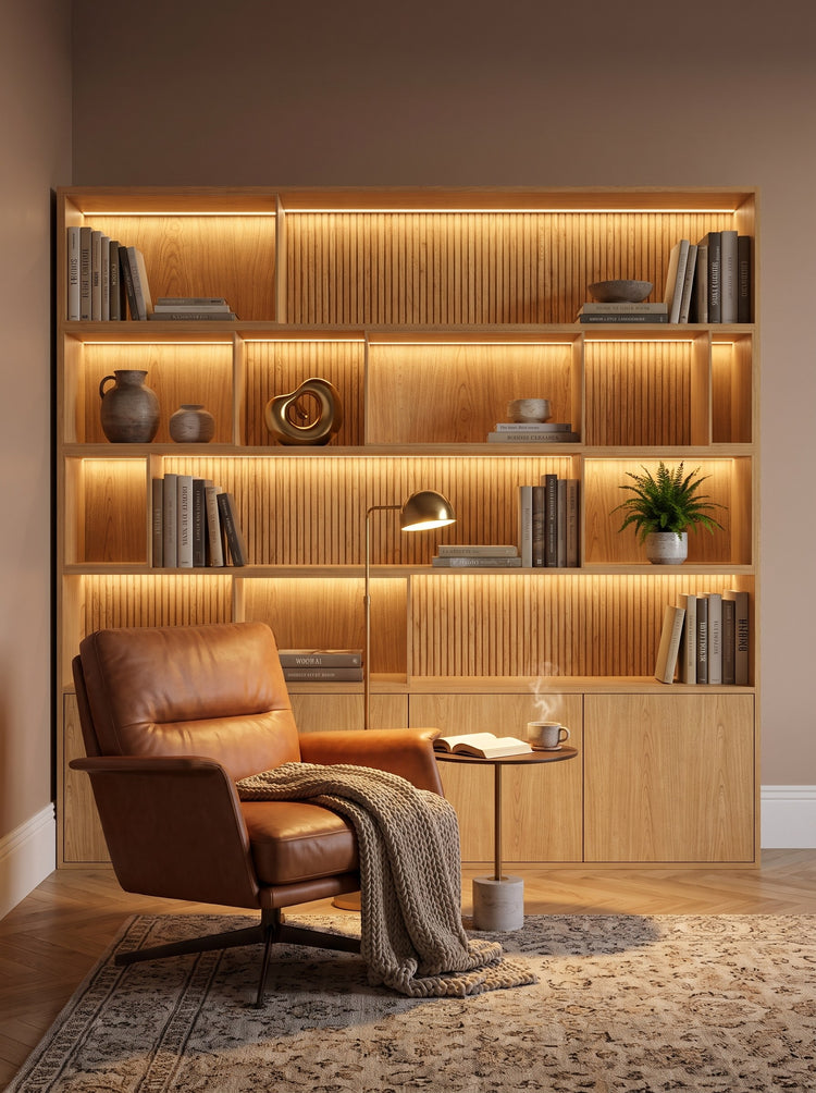 VETRA numa biblioteca, à noite