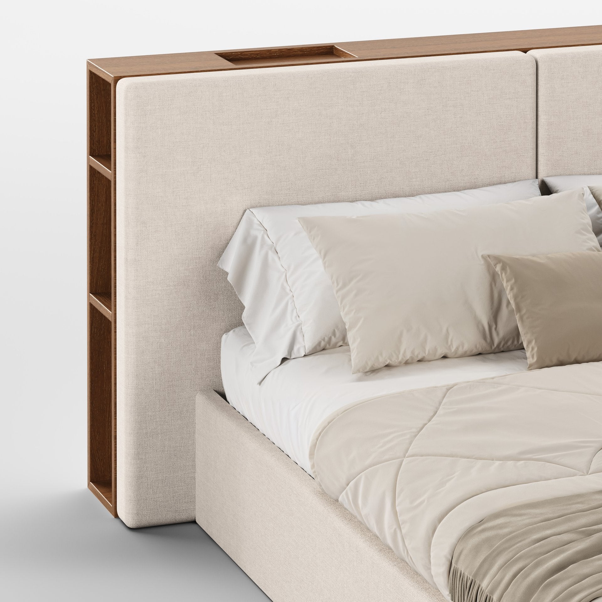 FRAME SOMMIER (Madeira Nogueira · Beige)