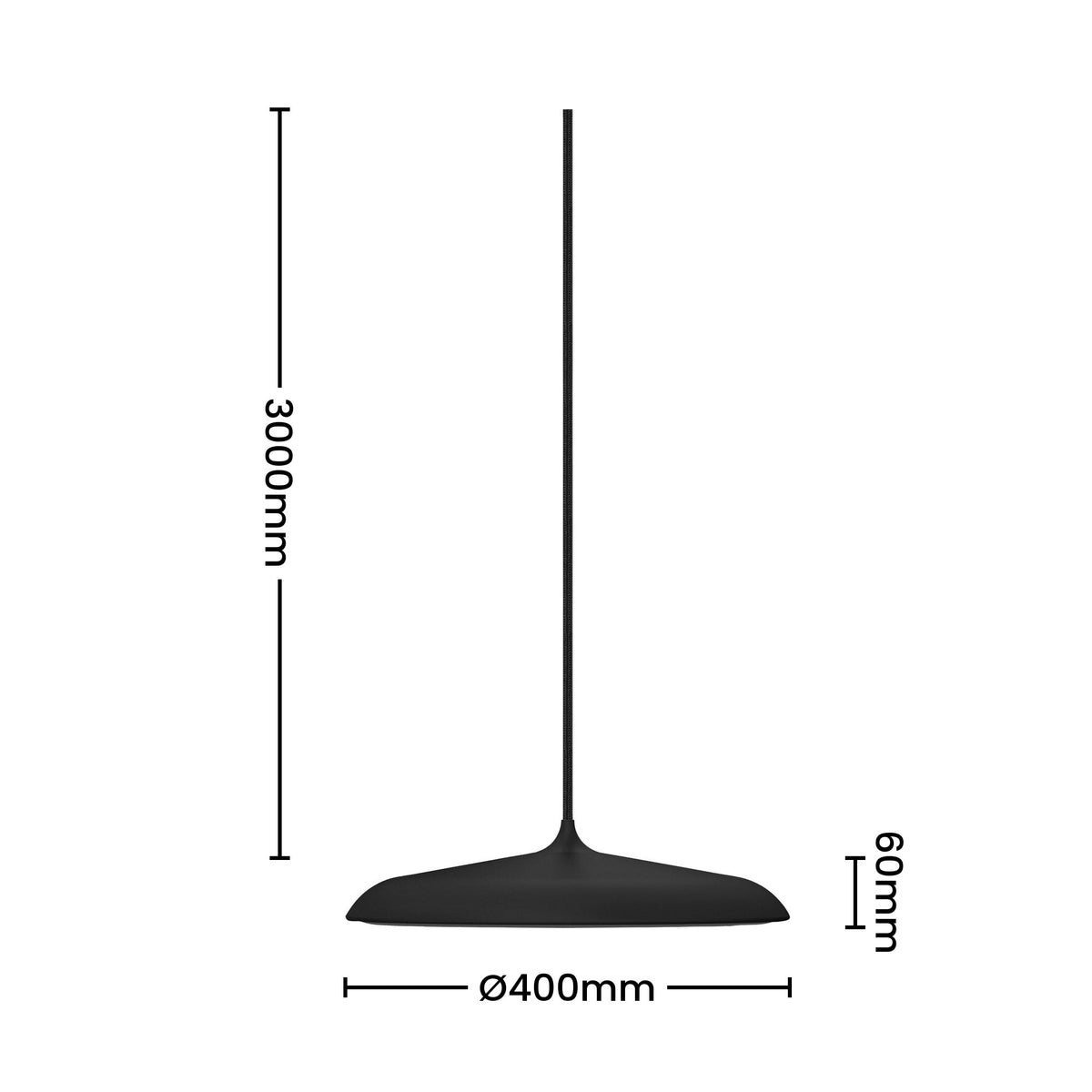 Medidas do CÚPULA Ø 40 cm