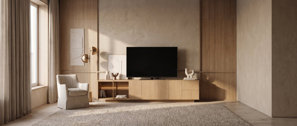 FOLD WOOD numa sala, ao centro