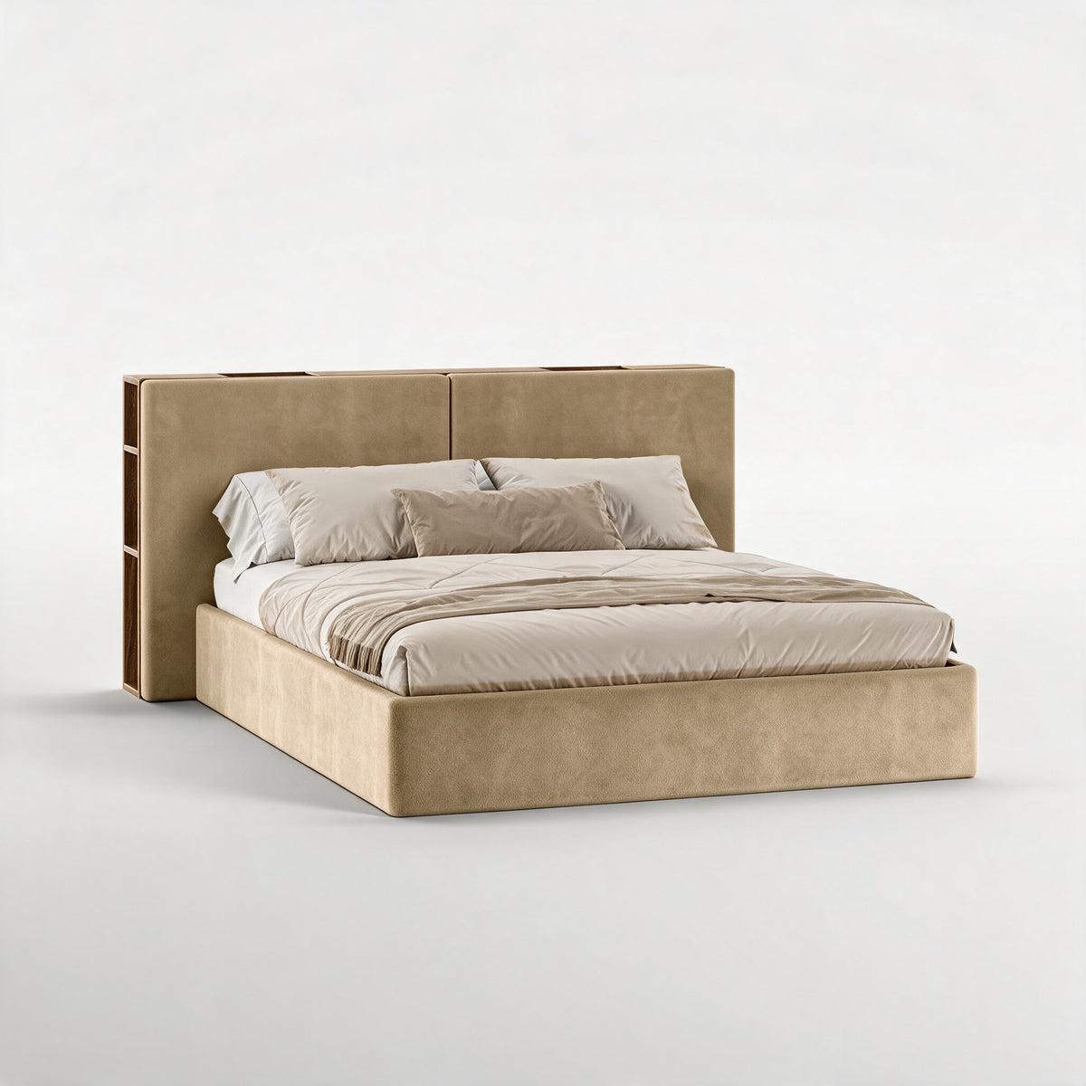 FRAME SOMMIER (Madeira Eucalipto Fumado · Aqua Gold)