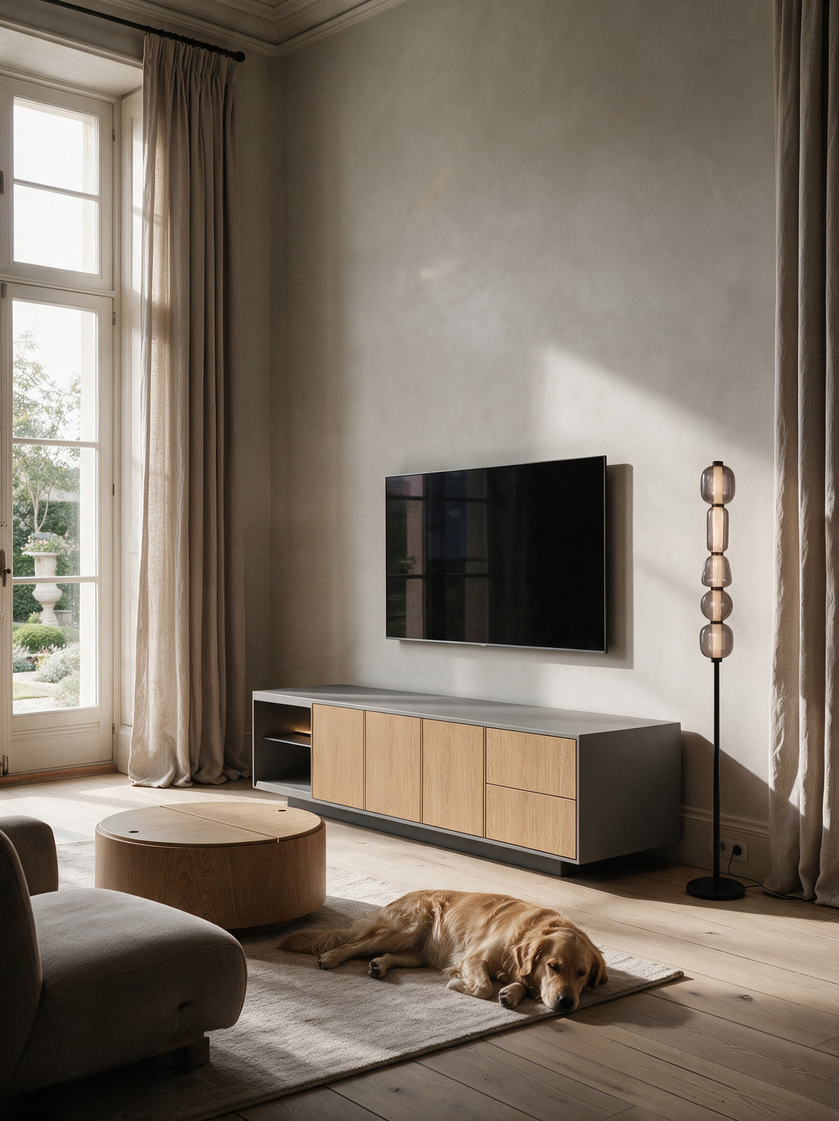 Sala com o HORIZON e a ALBBA WOOD