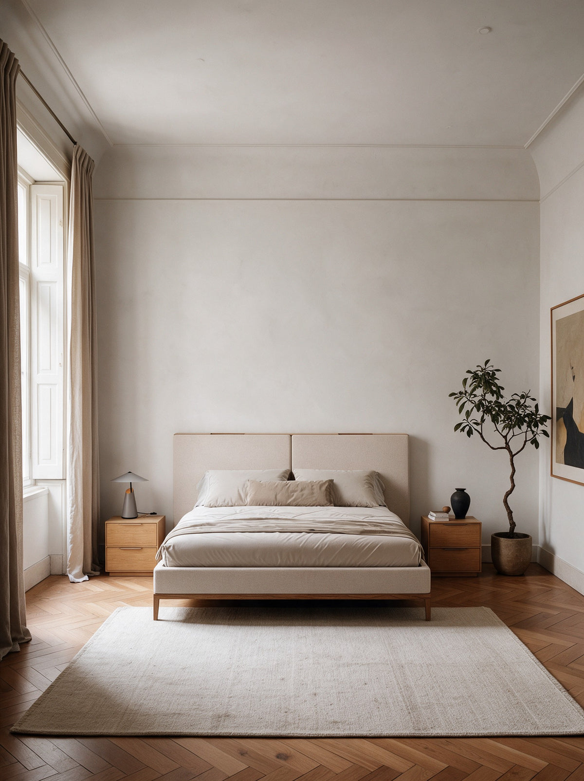 Quarto com a FRAME e a FORM WOOD