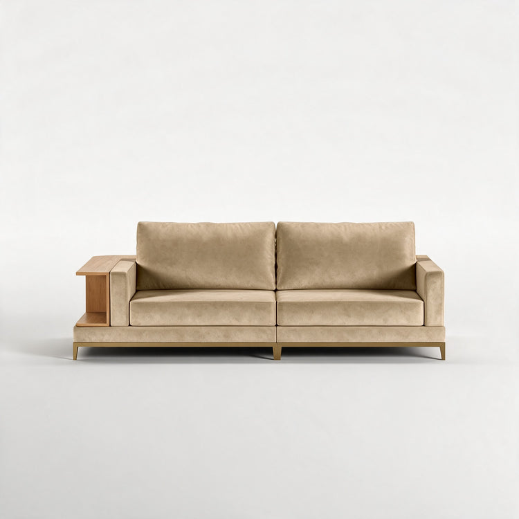 NOOK (Madeira Carvalho · Dourado Escovado Mate · Aqua Gold)