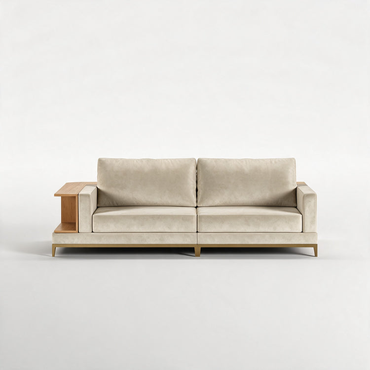 NOOK (Madeira Carvalho · Dourado Escovado Mate · Aqua Soft)