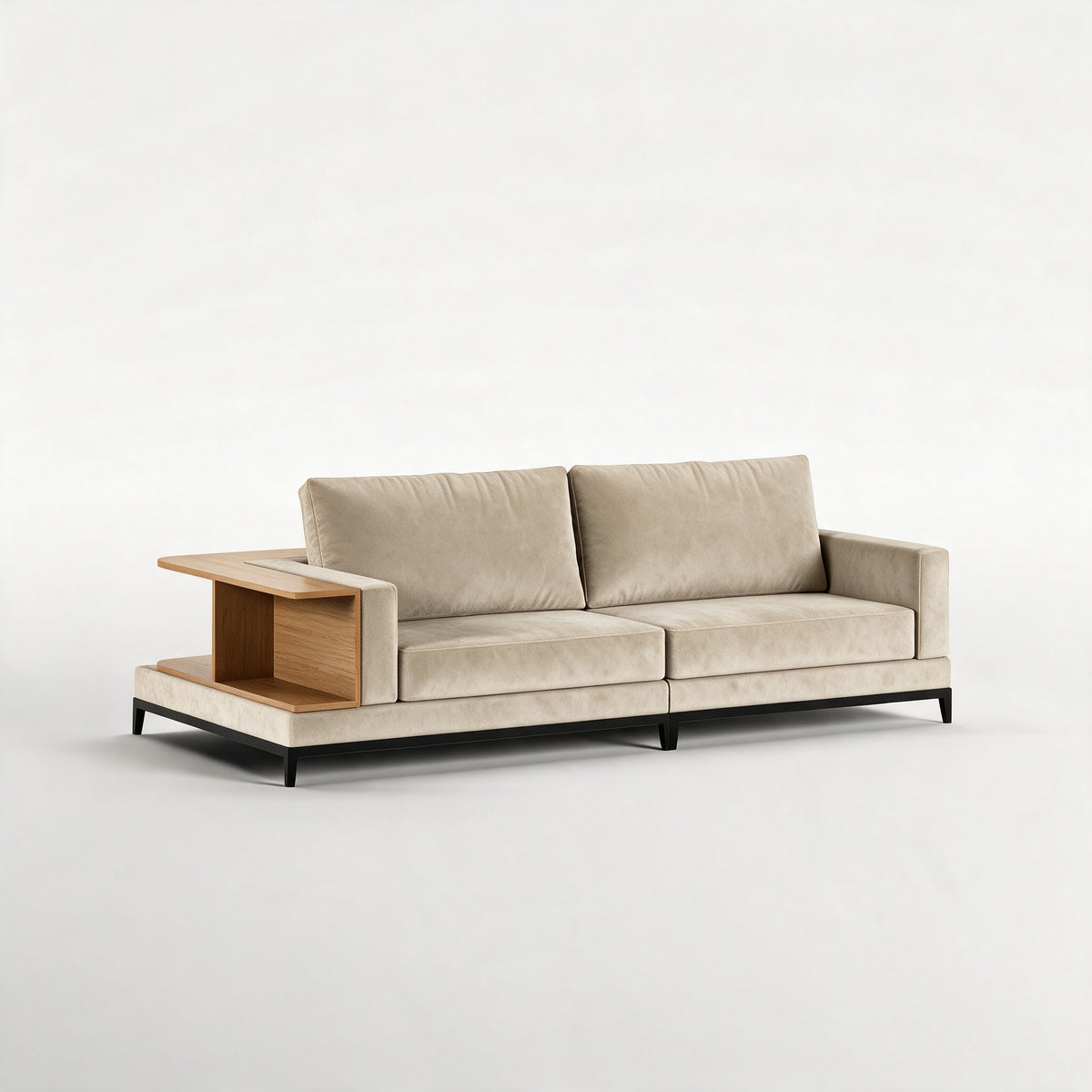 NOOK (Madeira Carvalho · Preto Mate · Aqua Soft)