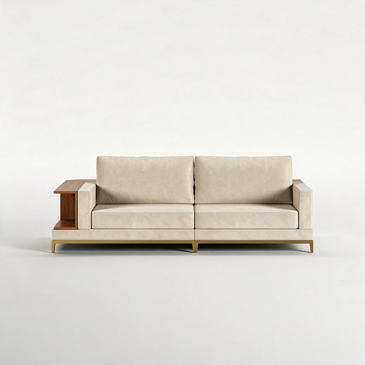 NOOK (Madeira Nogueira · Dourado Escovado Mate · Aqua Soft)