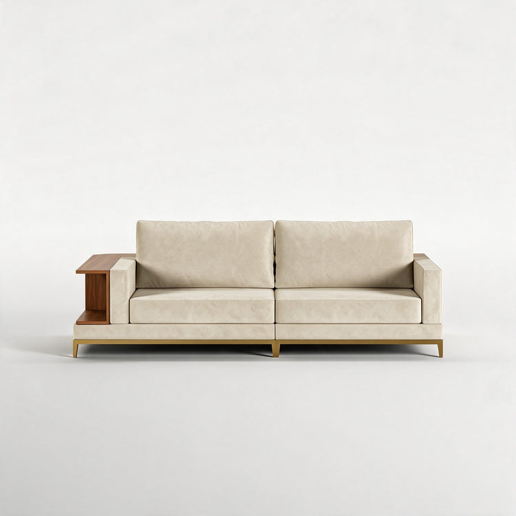 NOOK (Madeira Nogueira · Dourado Escovado Mate · Aqua Soft)