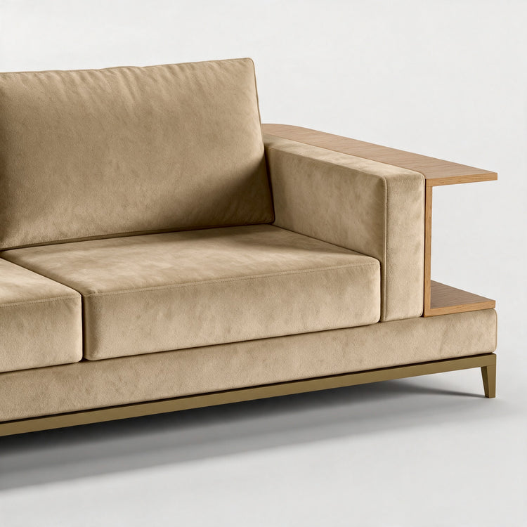 NOOK (Madeira Carvalho · Dourado Escovado Mate · Aqua Gold)