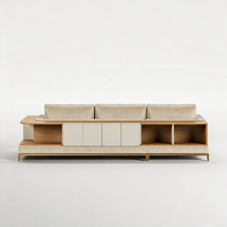 NOOK (Madeira Carvalho · Dourado Escovado Mate · Aqua Soft)