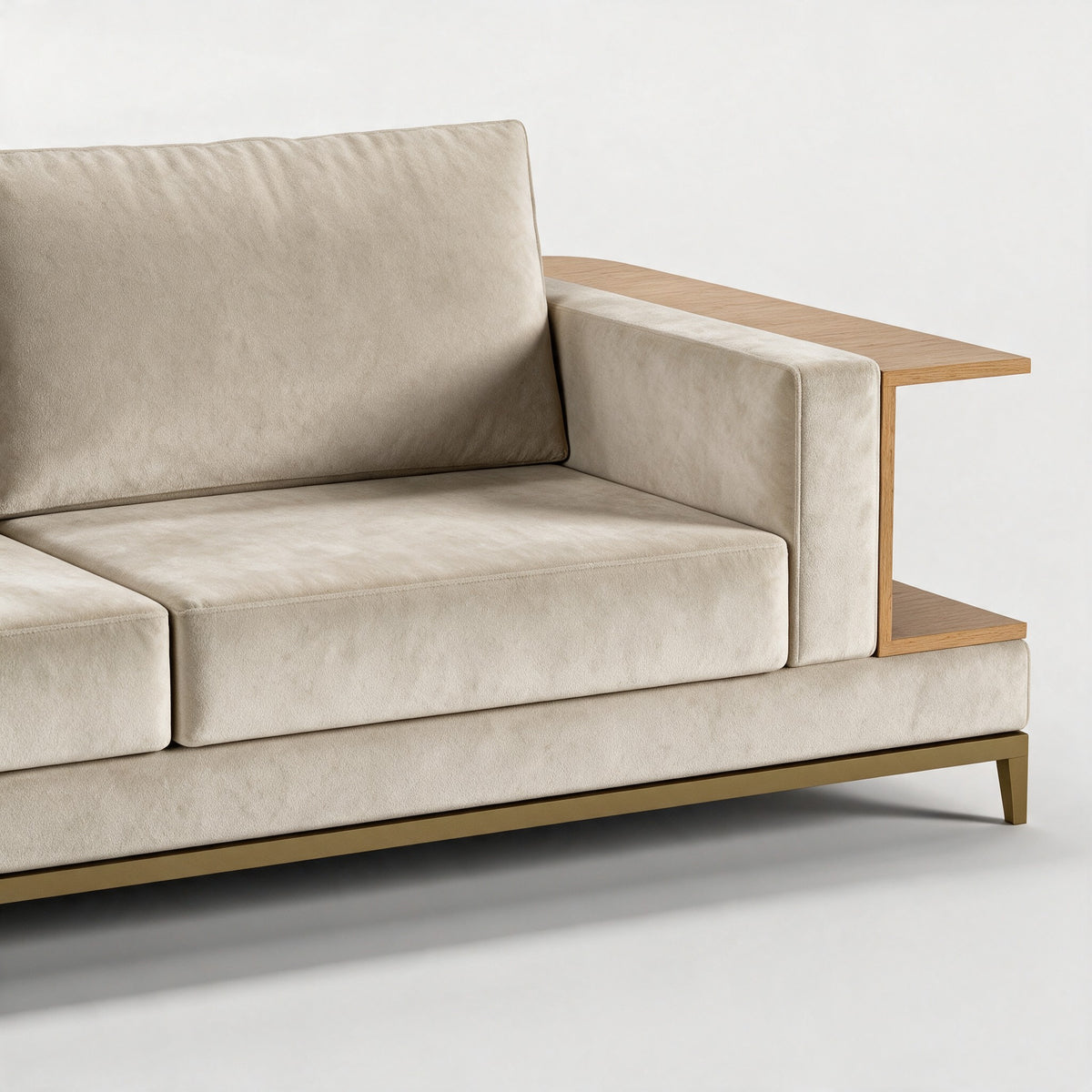 NOOK (Madeira Carvalho · Dourado Escovado Mate · Aqua Soft)