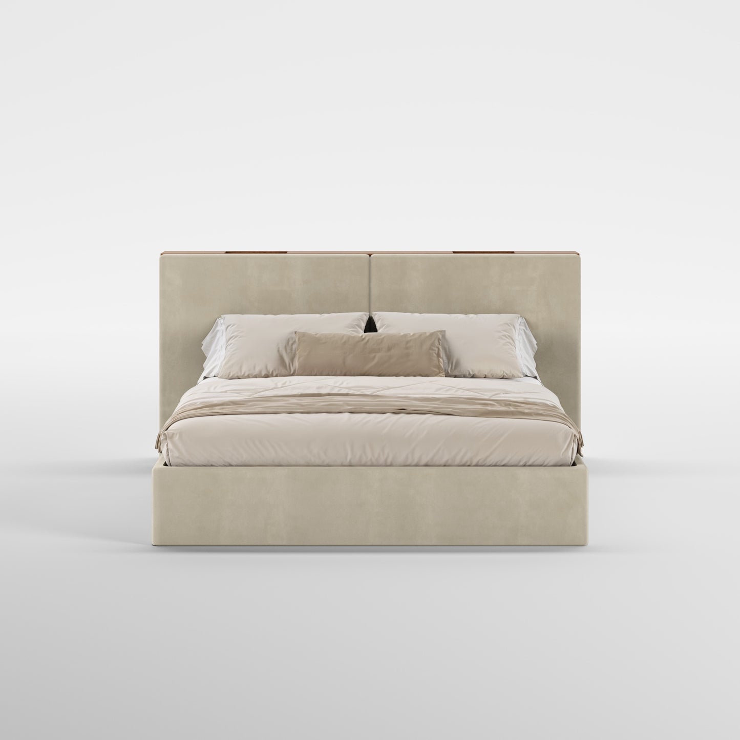 FRAME SOMMIER (Madeira Nogueira · Velvet Natural)