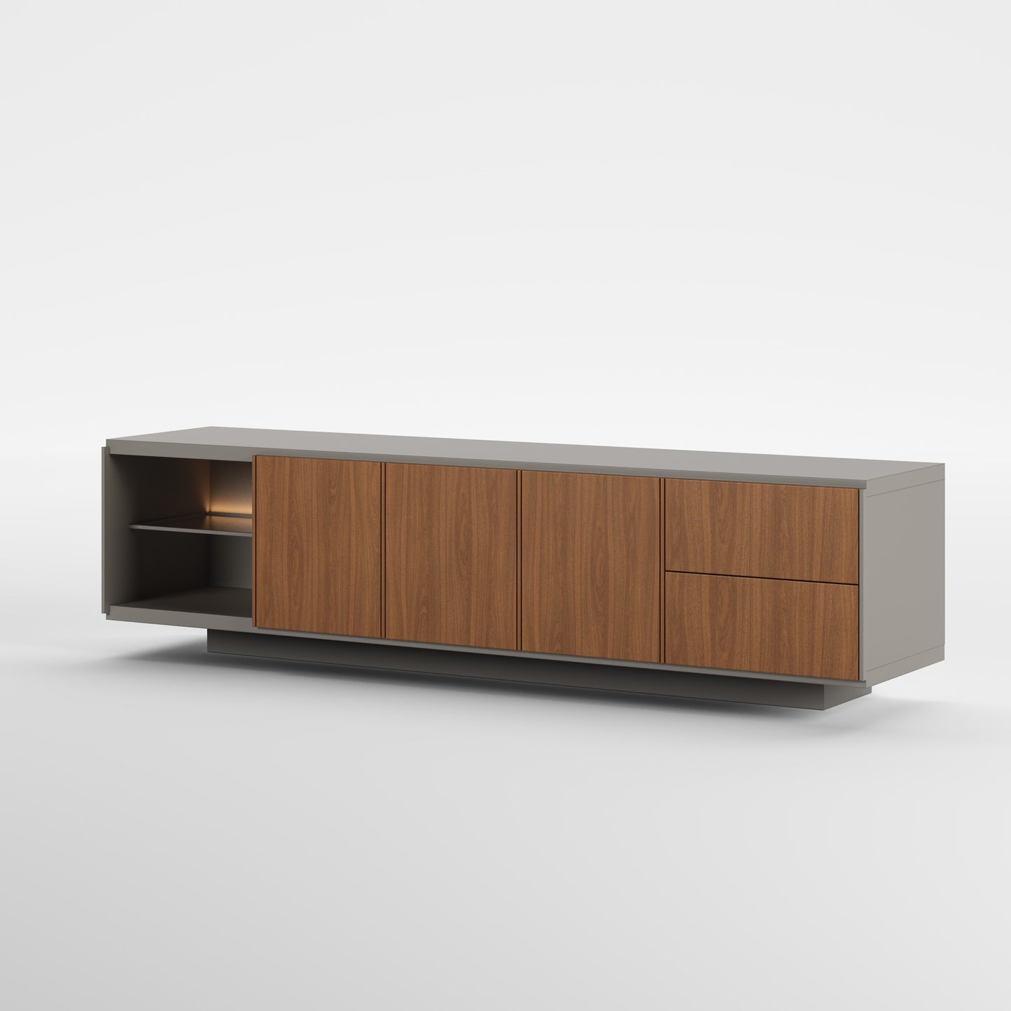 HORIZON (Lacado Taupe · Madeira Nogueira)