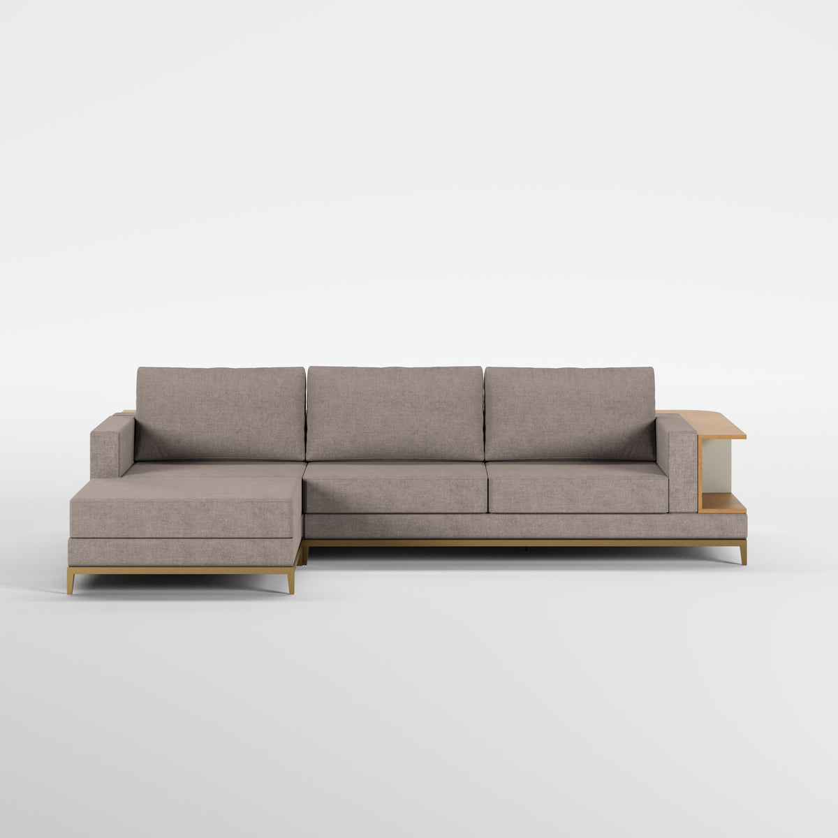 NOOK (Madeira Carvalho · Dourado Escovado Mate · Ambar)