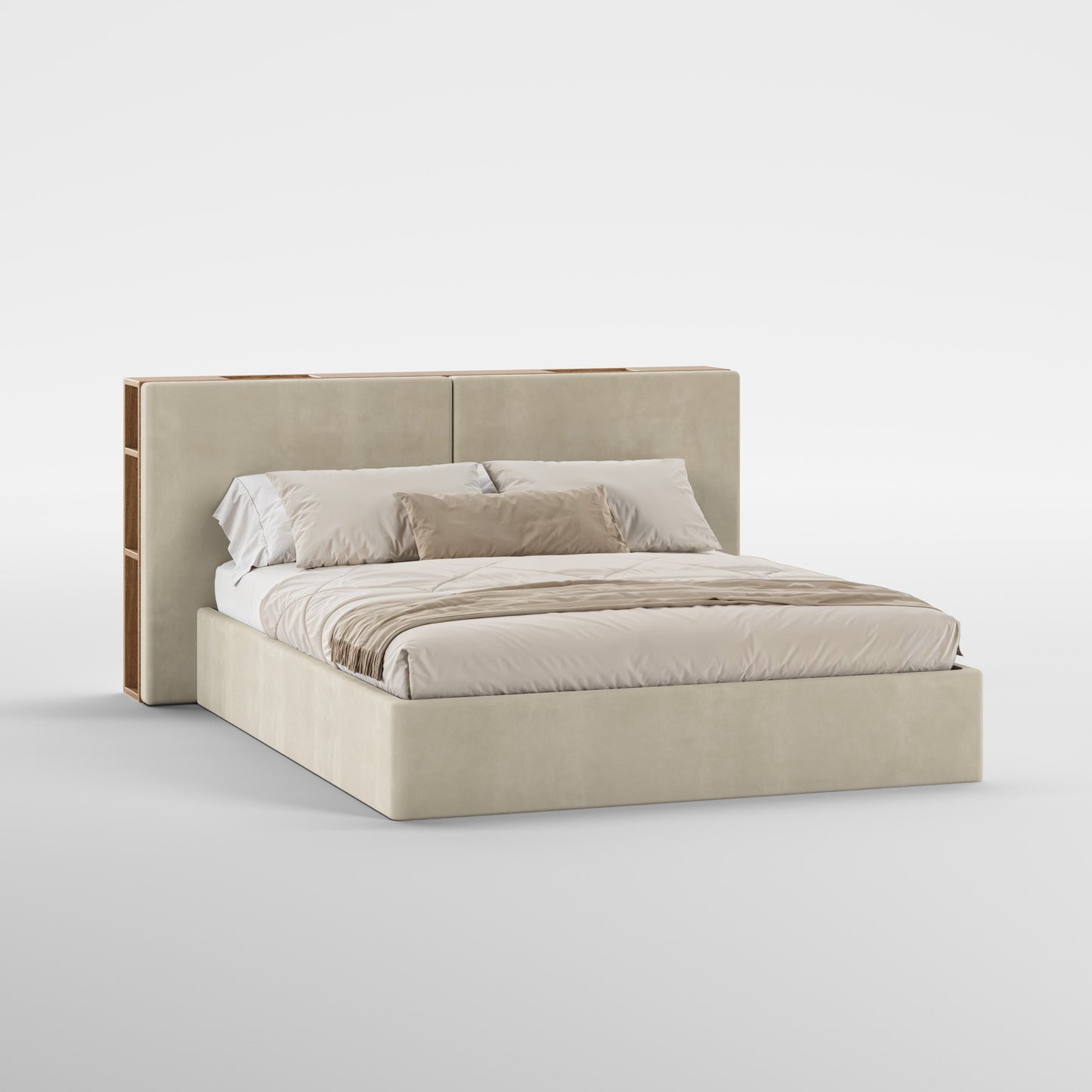 FRAME SOMMIER (Madeira Carvalho · Velvet Natural)
