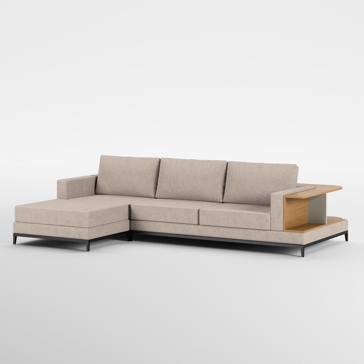NOOK (Madeira Carvalho · Preto Mate · Quartzo)