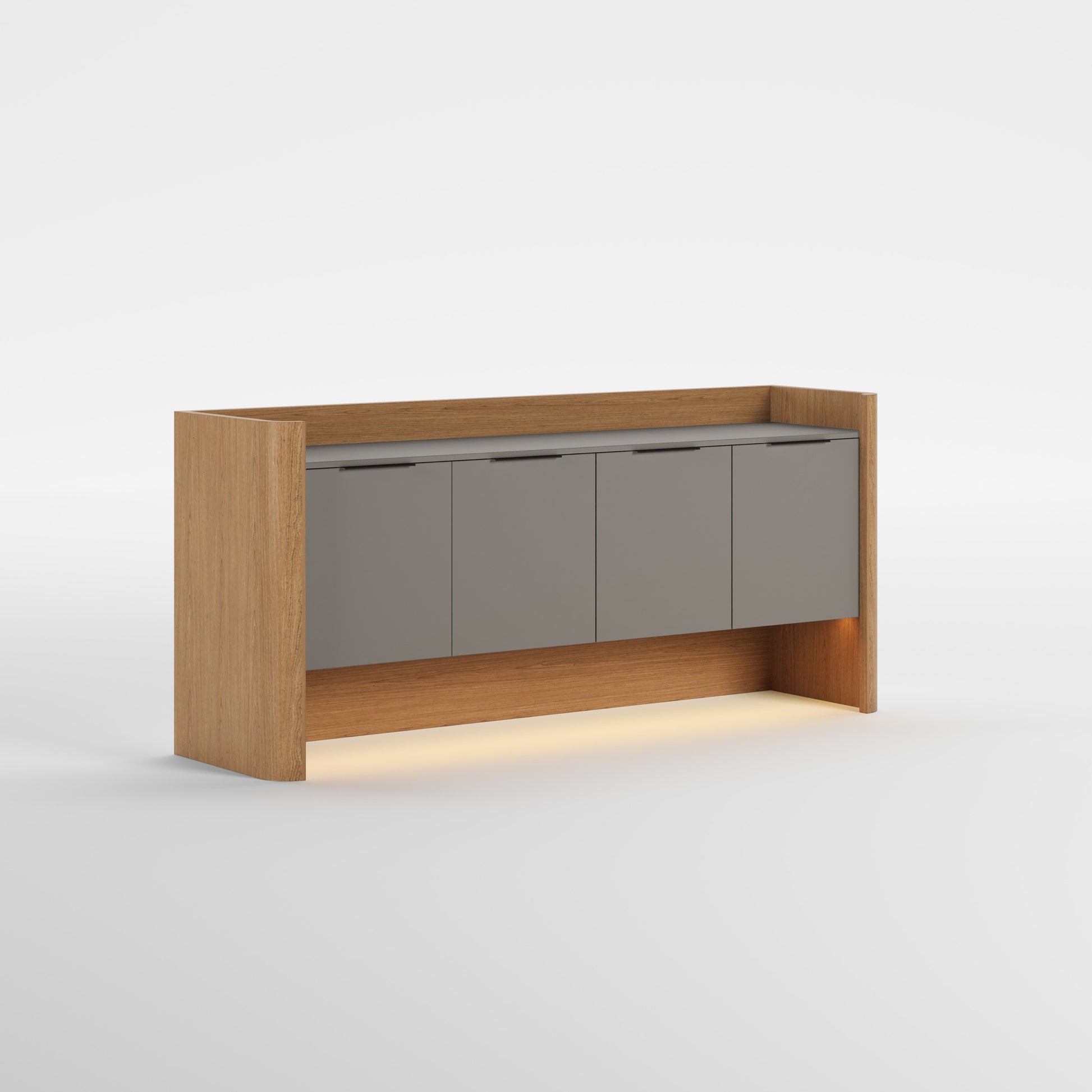 TONE (Lacado Taupe · Madeira Carvalho · Preto Mate)