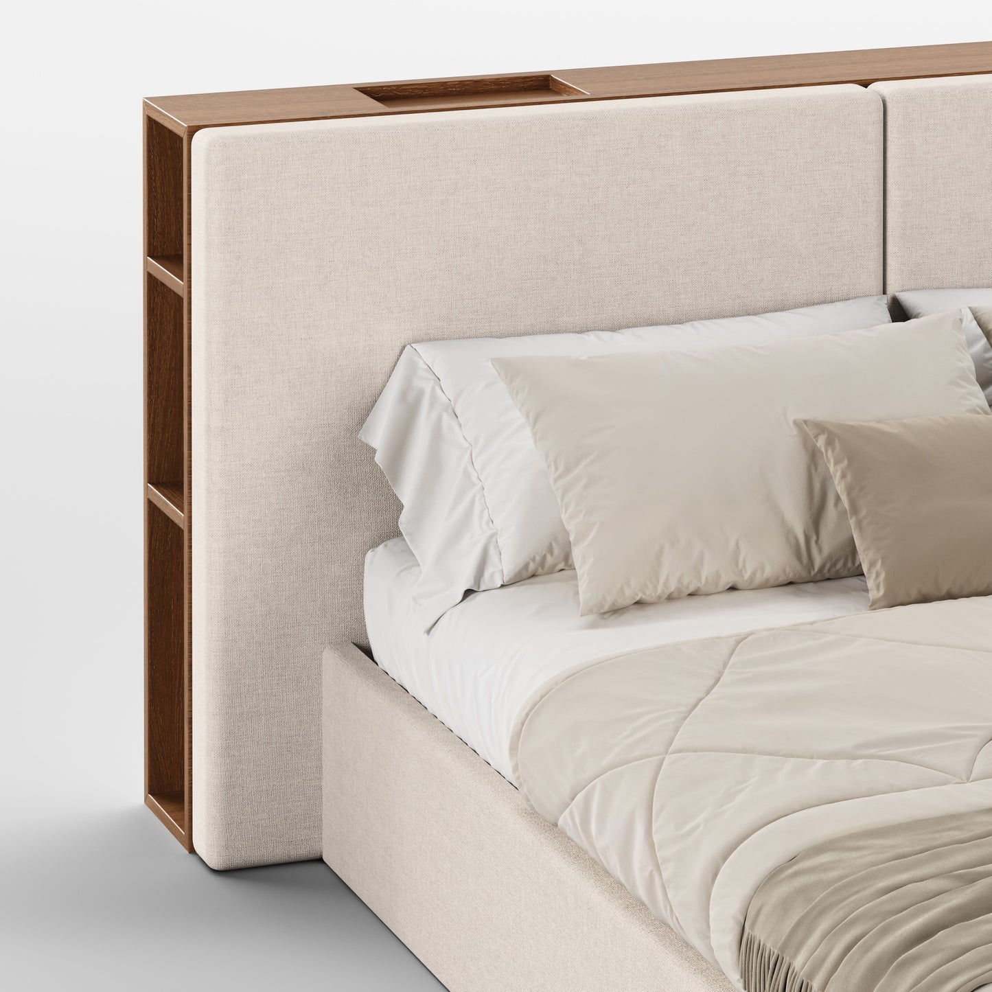 FRAME SOMMIER (Madeira Nogueira · Beige)