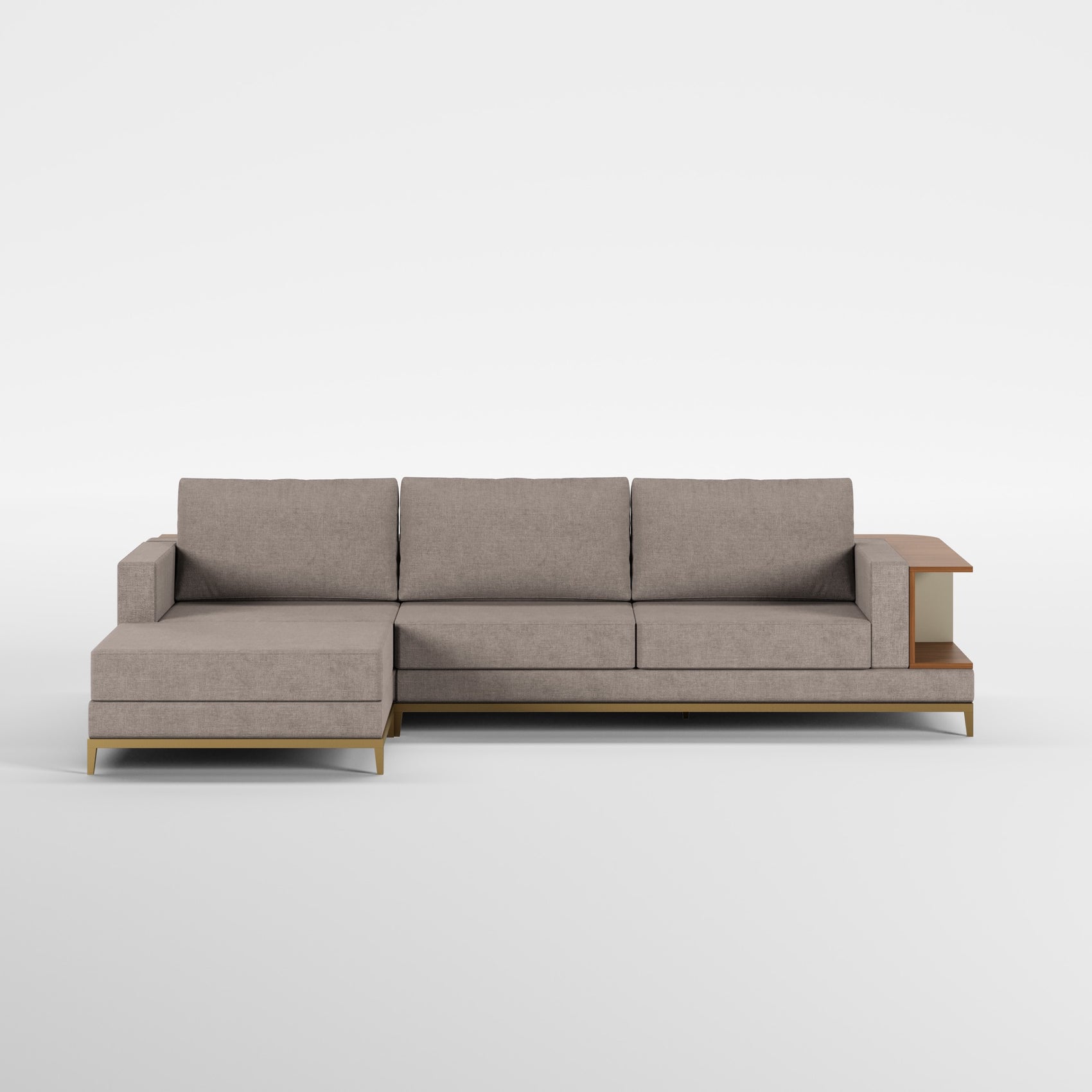 NOOK (Madeira Nogueira · Dourado Escovado Mate · Ambar)