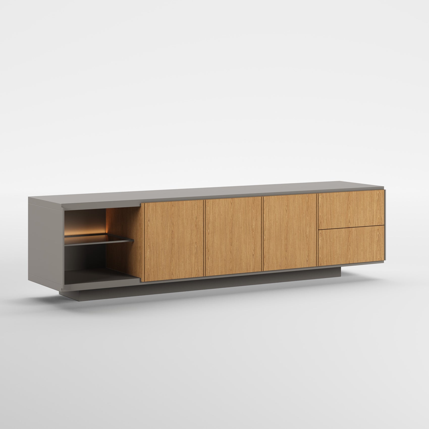 HORIZON (Lacado Taupe · Madeira Carvalho)