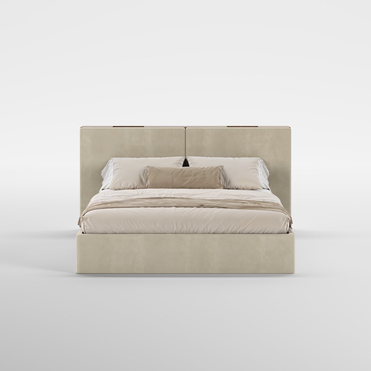 FRAME SOMMIER (Madeira Eucalipto Fumado · Velvet Natural)