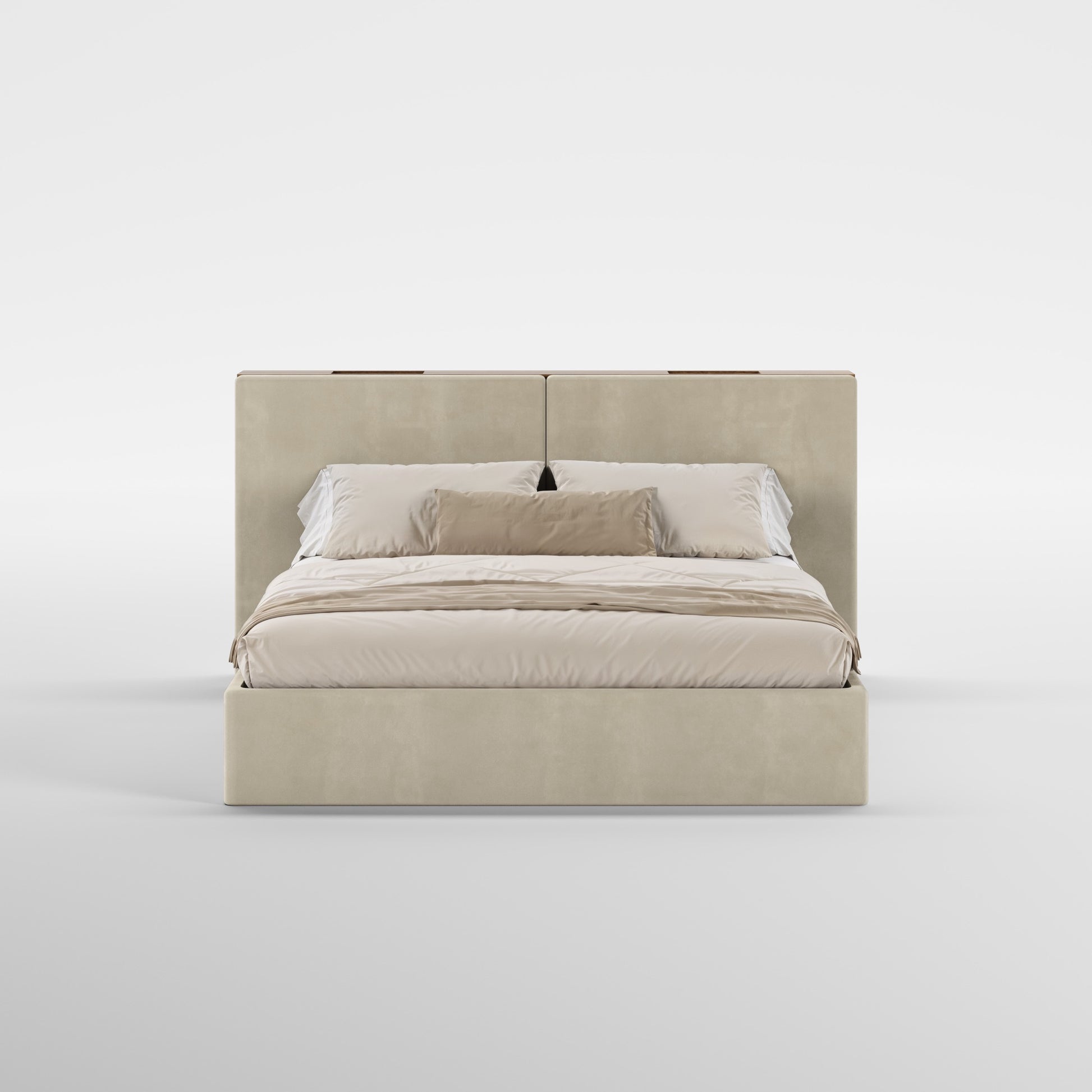 FRAME SOMMIER (Madeira Eucalipto Fumado · Velvet Natural)