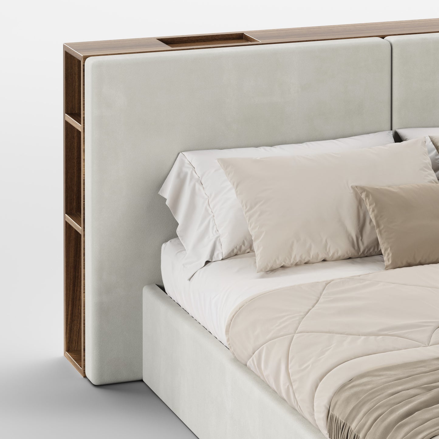 FRAME SOMMIER (Madeira Eucalipto Fumado · Velvet Mid Gray)