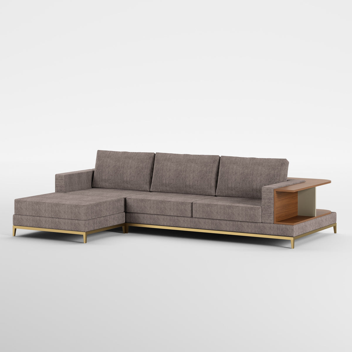NOOK (Madeira Nogueira · Dourado Escovado Mate · Savana)