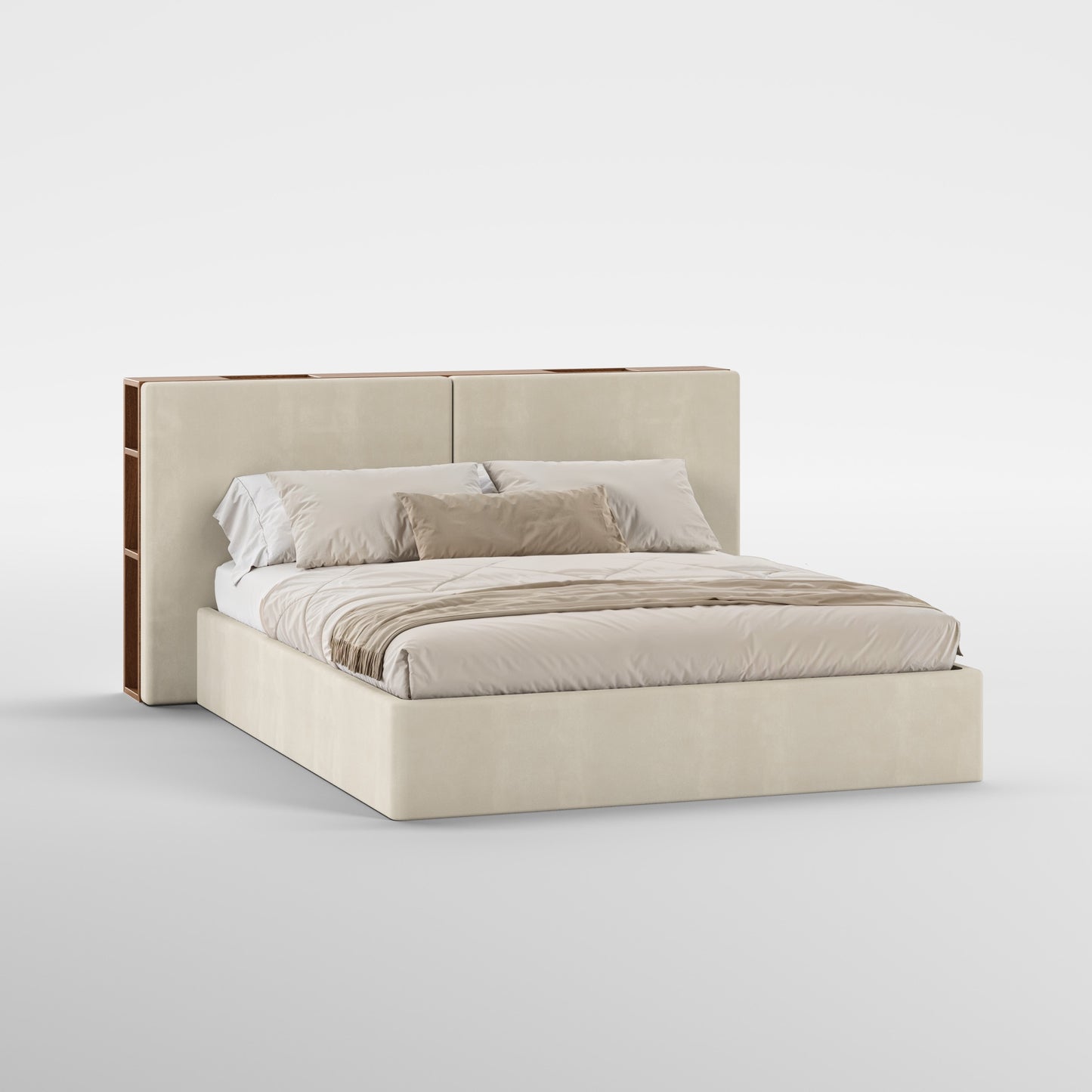 FRAME SOMMIER (Madeira Nogueira · Velvet Off White)