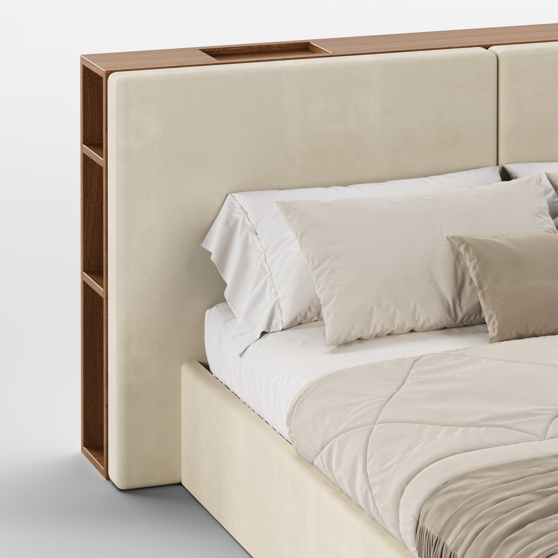 FRAME SOMMIER (Madeira Nogueira · Velvet Off White)